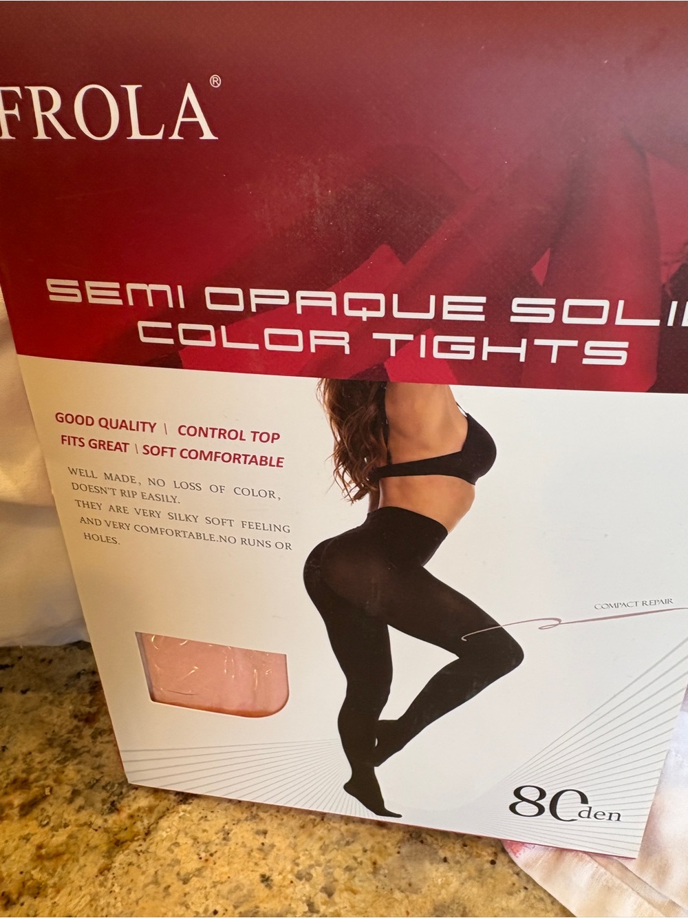 Frola Semi Opaque Color Tights in Pink